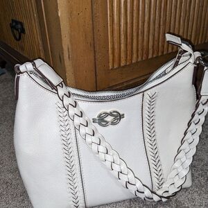Elegant White Brighton Braided Women's Bag